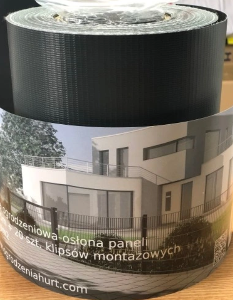 Taśma ogrodzeniowa do paneli 3D antracyt 19cm