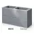 Pustak Kefal Elegant MAX Stalowy 75x20x20